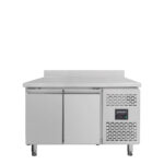 Refrigerated counter / 2-door incl. backsplash - monoblock, 1360 x 700 mm
