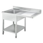 Dishwasher sink unit / 1 bowl left, 1200 x 600 mm