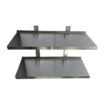 Wall shelf incl. brackets for wall mounting / 2 tiers, 1600 x 400 mm