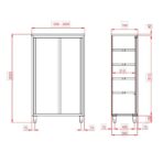 TOPLINE tall cabinet / 2 hinged doors, 1200 x 700 mm - Image 2