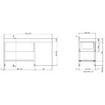 TOPLINE dishwasher sink unit / 2 bowls left, 2000 x 700 mm - slika 3