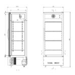 Beverage refrigerator 290 liters "black", 600 x 570 mm - slika 2