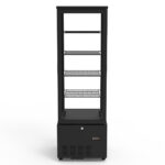TOPLINE refrigerated display case 4-tier / 237 litres "black", 515 x 553 mm