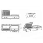 Electric contact grill "double", ribbed top & smooth bottom, 568 x 395 mm - slika 4