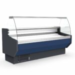 TOPLINE refrigerated display counter 200 - curved front glass "blue", 1985 x 800 mm