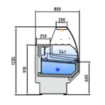 TOPLINE refrigerated display counter 250 - curved front glass "blue", 2465 x 800 mm - Image 4