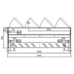 TOPLINE refrigerated display counter 250 - curved front glass "blue", 2465 x 800 mm - Image 5