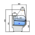 TOPLINE refrigerated display counter 200 - straight front glass "white", 1985 x 800 mm - Image 4