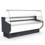 TOPLINE refrigerated display counter 250 - straight front glass "white", 2465 x 800 mm