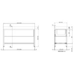 TOPLINE sink table / 2 bowls left + drainboard, 2000 x 700 mm - Image 3