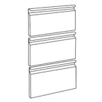 3-Drawer set for refrigerated counters