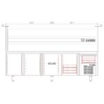 TOPLINE pizza prep counter / 3-section with doors, EN 60x40, drawer, grey granite worktop, incl. refrigerated topping unit, GN 1/4, 2090 x 800 mm - Image 5