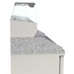 TOPLINE pizza prep counter / 3-section with doors, EN 60x40, drawer, grey granite worktop, incl. refrigerated topping unit, GN 1/4, 2090 x 800 mm - Image 6